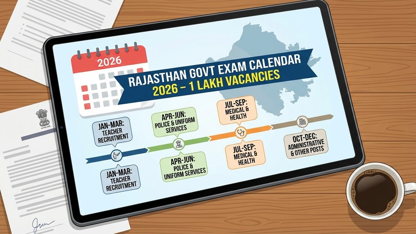 Rajasthan Govt Jobs Exam Calendar 2026 - 1 Lakh Vacancies