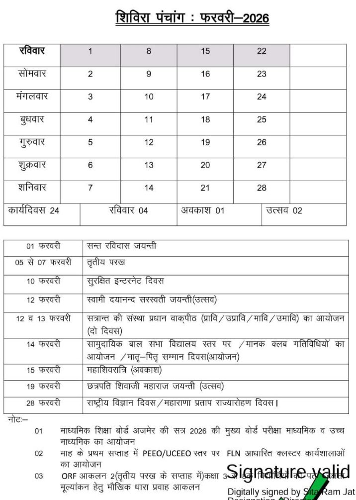 Shivira Panchang February 2026