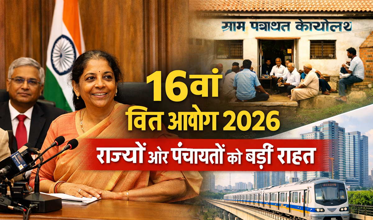 16वां वित्त आयोग 2026 राज्यों को 41% टैक्स हिस्सा, पंचायतों को ₹7.91 लाख करोड़ अनुदान
