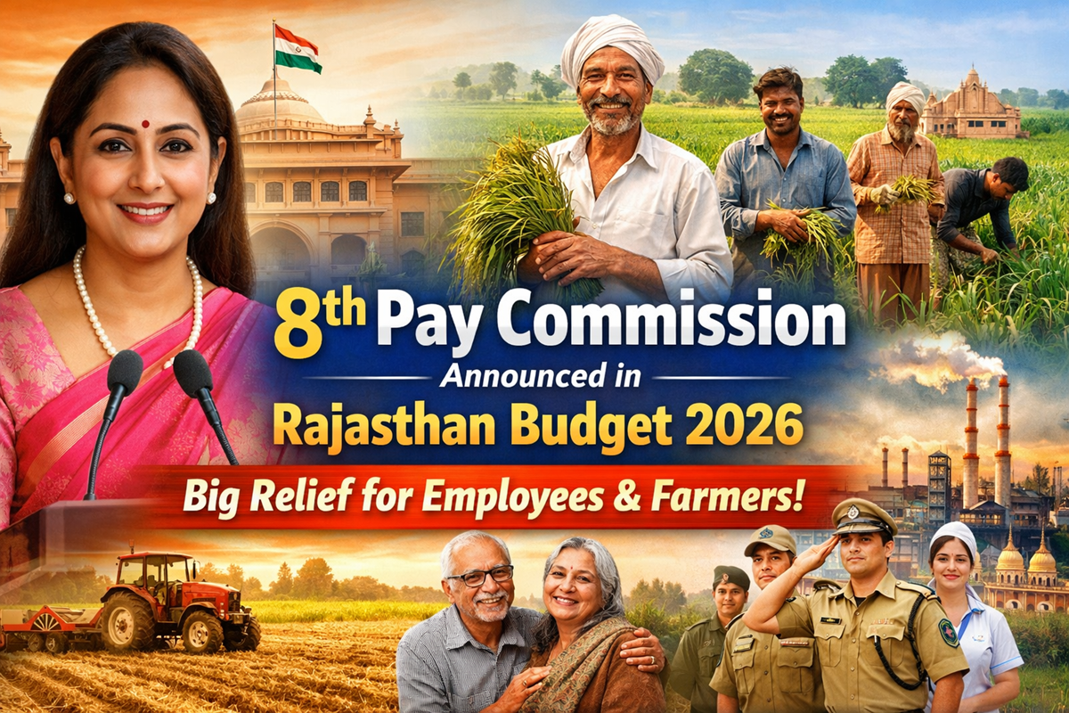 8th Pay Commission Announcement in Rajasthan Budget 2026 Rajasthan 8th Pay Salary Calculator
